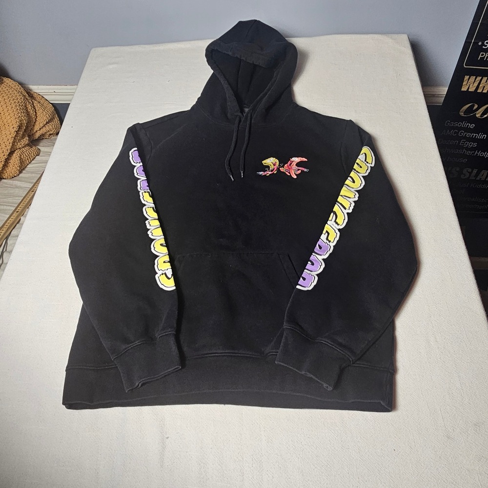 HM SpongeBob SquarePants Krabby Patty Graphic Hoodie Black Mens Large Regular